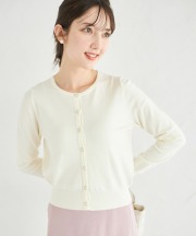吸湿発熱＆しっとり保湿シアバター加工♪フラワー釦ニットカーディガン 【tessa ティーサ】 tocco closet(トッコクローゼット) ＊スペシャルプライス品につき返品/キャンセル/配送日指定不可/ラッピング不可/少量在庫のセールの為交換は出来かねる場合がございます。