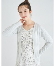 パール釦ラメ入りリブニットカーディガン【tomina トミナ】 tocco closet《Knit Collection》＊スペシャルプライス品につき返品/キャンセル/配送日指定不可/ラッピング不可/少量在庫のセールの為交換は出来かねる場合がございます。