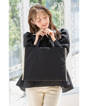 サイドパール付きキルティングサブバッグ   tocco closet《CeremonyStyle》※セレクトアイテム
