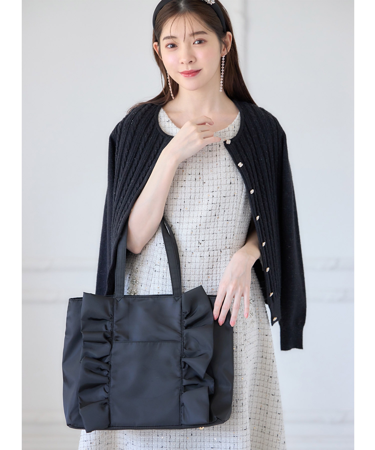フリルナイロントートバッグ【rashmy ラシュミー】 tocco closet(トッコクローゼット)≪Work Style≫