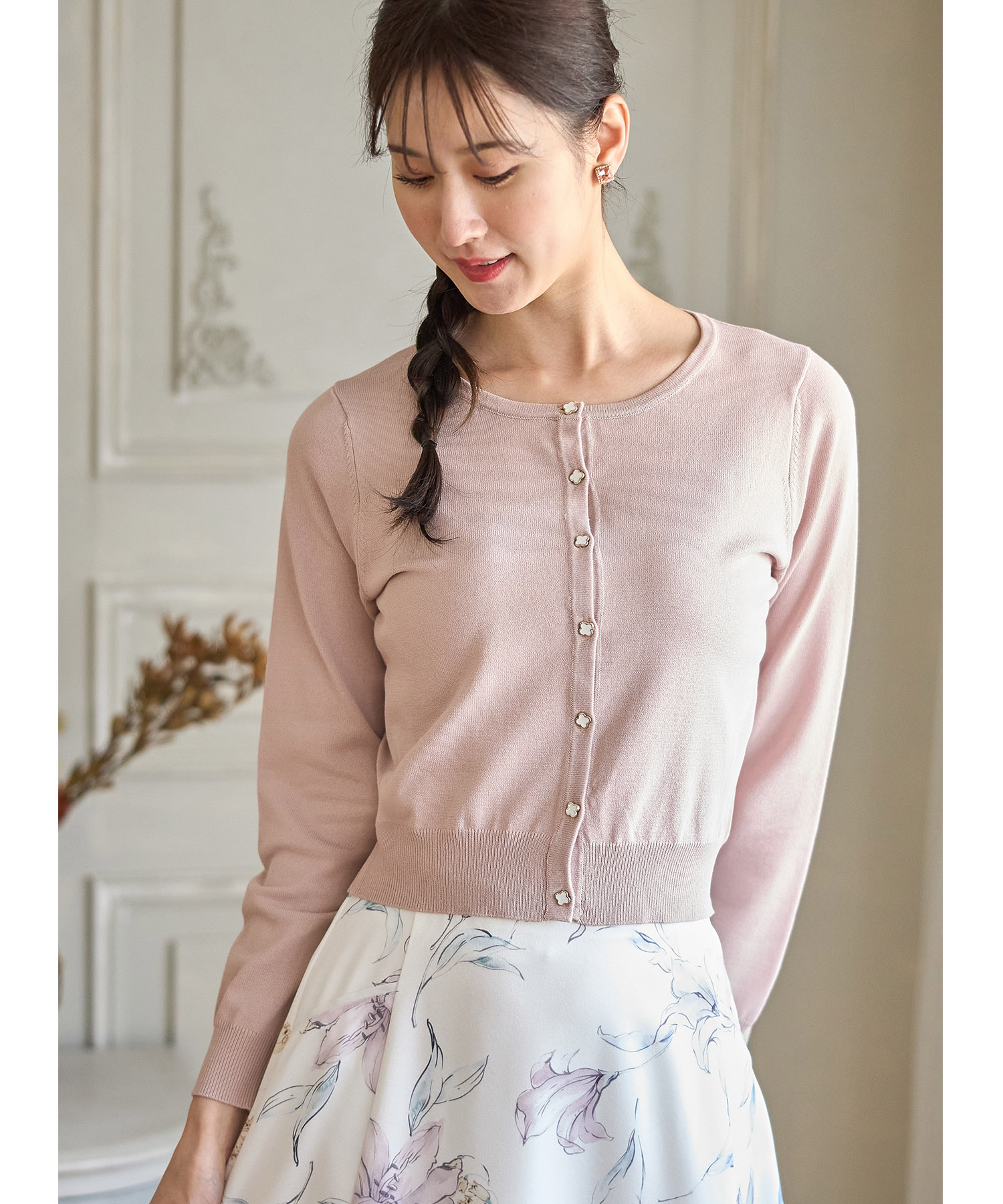 ＵＶカット＆接触冷感♪フラワーモチーフ釦カーディガン6月5日(月)再販決定☆【sardia サルディア】 tocco closet(トッコクローゼット) ≪多機能アイテム≫