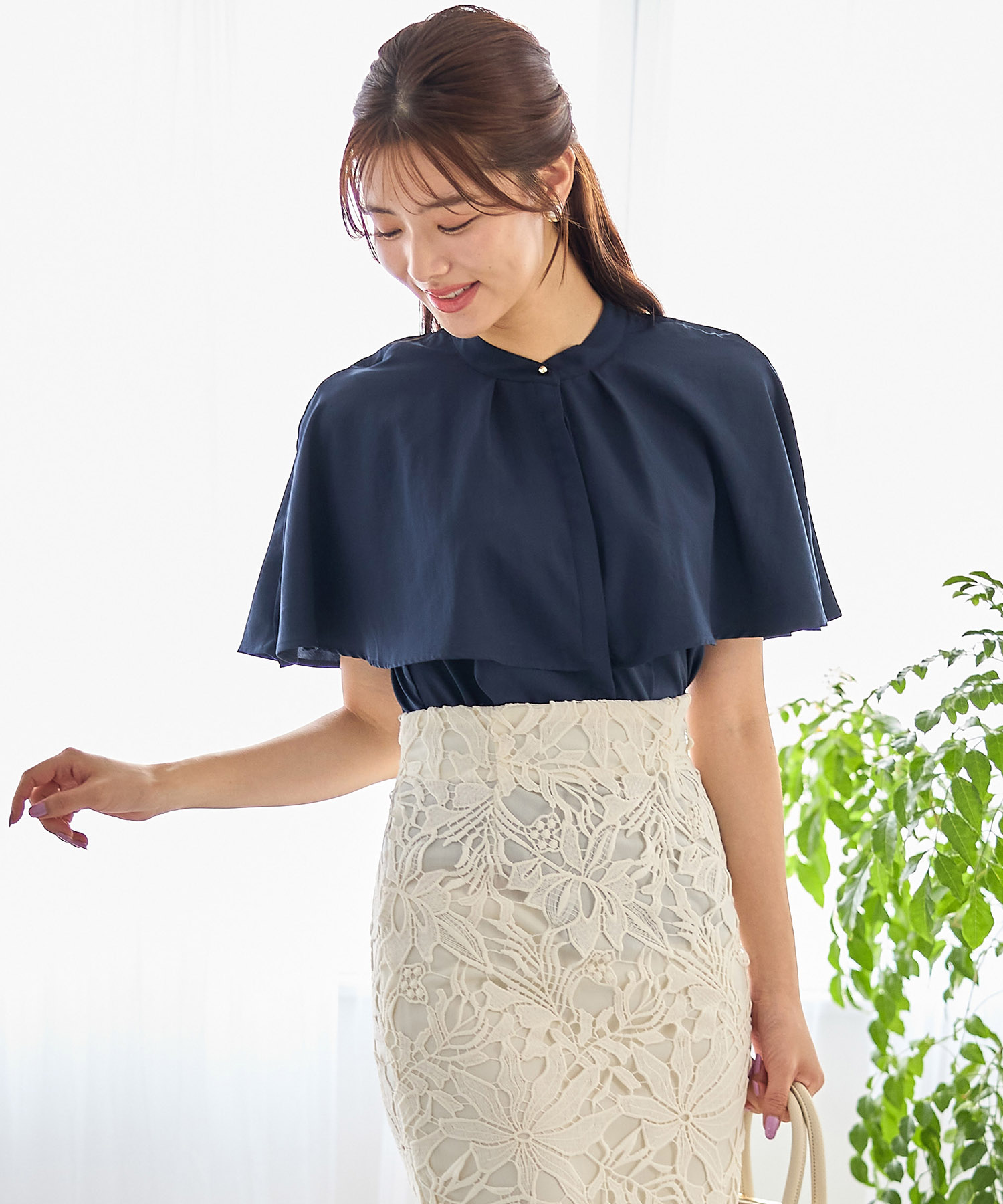２ＷＡＹスリーブケープライクブラウス【sezam セザム】 tocco closet(トッコクローゼット)＊スペシャルプライス品につき返品/キャンセル/配送日指定不可/ラッピング不可/少量在庫のセールの為交換は出来かねる場合がございます。