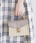 ２ＷＡＹショルダー付きフェイクレザー×カゴミニバッグ【sahlia サリア】tocco closet(トッコクローゼット)　＊スペシャルプライス品につき返品/キャンセル/配送日指定不可/ラッピング不可/少量在庫のセールの為交換は出来かねる場合がございます。