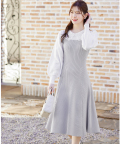 レース襟付きバイカラーニットワンピース 3/25(月)再販決定☆【fanlia ファリーナ】 tocco closet(トッコクローゼット)≪2024 Spring Outer Collection≫