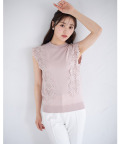 ショルダーフラワーレースニットプルオーバー    tocco closet(トッコクローゼット) ＊スペシャルプライス品につき返品/キャンセル/配送日指定不可/ラッピング不可/少量在庫のセールの為交換は出来かねる場合がございます。