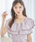 バックレースアップパイピングビックカラーフラワープリントマーメイドワンピース 4月14日(月)オフィシャルサイト限定再販☆【shesty シェスティ】≪@reii_155さんコラボ≫※少量の在庫確保による再販売の為、交換は出来かねる場合がございます。予めご了承ください。
