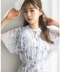 パール釦ヨークフレアフラワープリントワンピース 5月24日(土)オフィシャルサイト限定再販☆【syloume シュローム】 tocco closet(トッコクローゼット)※上西星来さんはブルー着用※少量の在庫確保による再販売の為、交換は出来かねる場合がございます。予めご了承ください。