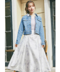 バックレースアップフラワープリントフレアスカート 3月7日(金)再販決定☆【tisania ティサニア】tocco closet(トッコクローゼット)