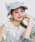 ＵＶカット♪３ＷＡＹビックリボン付きキャップ 【rinello リネロ】 tocco closet(トッコクローゼット)※紺野彩夏さんはブルー着用