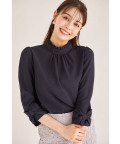 袖口りぼん付きプチフリルネックブラウス 3月17日(月)再販決定☆【arabelle アラビル】 tocco closet(トッコクローゼット)《tocco closet luxe》≪Work Style≫