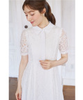 パール釦パネルライン襟付きレースワンピース 7月23日(水)オフィシャルサイト限定再販☆【manelie マネリー】 tocco closet(トッコクローゼット)《More Elegant》※少量の在庫確保による再販売の為、交換は出来かねる場合がございます。予めご了承ください。