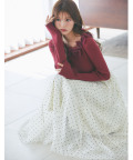 ハート＆ドットアソートフロッキーチュールフレアスカート tocco closet(トッコクローゼット)　※鈴木ゆうかさんはアイボリー着用