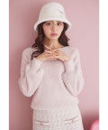 ボリュームスリーブフェザーニットプルオーバー 11月6日(木)再販☆【louette ロウート】 tocco closet(トッコクローゼット)　※少量の在庫確保による再販売の為、交換は出来かねる場合がございます。予めご了承ください。