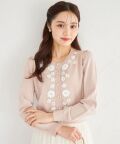 12月中旬～下旬販売予定！入荷連絡受付中☆フラワーレースモチーフ付きパールビジュー装飾ニットカーディガン《KnitCollection》