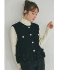 裾フリル付きフェイクウールベスト tocco closet(トッコクローゼット)※オフィシャルサイト限定