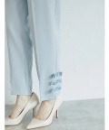 裾パール＆ベロアリボン付きテーパードパンツ tocco closet(トッコクローゼット)