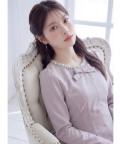 きらきらストーン×ビジュー付きリボンボンディングワンピース tocco closet(トッコクローゼット)