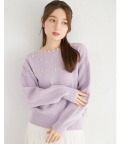 パール装飾ラメシャギーニットプルオーバー tocco closet(トッコクローゼット)　