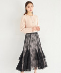 バックレースアップチュールレースティアードスカート tocco closet《RelaxWear》 ＊スペシャルプライス品につき返品/キャンセル/配送日指定不可/ラッピング不可/少量在庫のセールの為交換は出来かねる場合がございます。