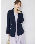 羽織るだけでコーデを格上げしてくれるビジュー釦ダブルジャケット  tocco closet(トッコクローゼット)《CeremonyStyle》《SpringOuterCollection》《NewLifeStyle》/#21 ダークネイビー