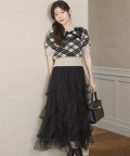 チュールタックバルーンスカート 9月26日(土)再販決定☆  tocco closet(トッコクローゼット)《Heart Collection》《Blooming in Blue》《BlackCollection》《ShaggyFurCollection》※ネイビーの入荷はありません