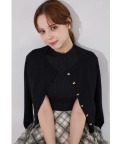 ＵＶカット＆接触冷感＆ハンドウォッシュ♪リボンモチーフ釦カーディガン tocco closet(トッコクローゼット)《BlackCollection》