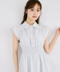 清楚な華やかさも細見えも叶えるリボンレースシャツワンピース 7月29日(水)アイスグレー再販決定☆  tocco closet(トッコクローゼット) ※少量の在庫確保による再販売の為、交換は出来かねる場合がございます。