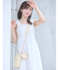 5/19販売予定！入荷連絡受付中☆リボン付きカットワークレースバックレースアップワンピース※小栗有以さんはオフホワイト着用