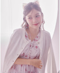 ビジューリボン＆パール釦ＵＶカット加工ニットカーディガン tocco closet(トッコクローゼット)　《CherryCollection》