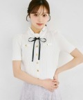 リボン&フリル付きミニケーブルリブニットカーディガン  6月8日(月)オフィシャルサイト限定再販☆tocco closet(トッコクローゼット)※少量の在庫確保による再販売の為、交換は出来かねる場合がございます。予めご了承ください。