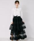 ホイップフリルチュールティアードスカート  4月20日(月)ブラック再販決定☆ tocco closet(トッコクローゼット) ※少量の在庫確保による再販売の為、交換は出来かねる場合がございます。