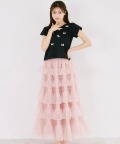 メニーフリルティアードチュールスカート tocco closet(トッコクローゼット)