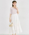 パピヨンコットンレースティアードスカート tocco closet(トッコクローゼット)