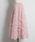 アシメホイップフリルチュールスカート tocco closet(トッコクローゼット)※オフィシャルサイト限定