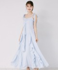 チュールボレロ×肩リボンラッフルワンピースセット tocco closet(トッコクローゼット)　