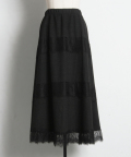 レース切り替え微起毛スカート tocco closet(トッコクローゼット)※オフィシャルサイト限定 ＊スペシャルプライス品につき返品/キャンセル/配送日指定不可/ラッピング不可/少量在庫のセールの為交換は出来かねる場合がございます。