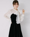 シアーボウタイリボンドッキングワンピース tocco closet(トッコクローゼット)※オフィシャルサイト限定