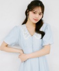 きらきらストーン装飾レース襟付きシアーワンピース tocco closet(トッコクローゼット) ※オンラインショップ＆新宿ルミネエスト店限定