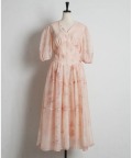 シアーフラワープリントコルセットライクワンピース tocco closet(トッコクローゼット) ※オフィシャルサイト限定