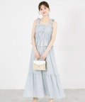 楊柳フリルギャザーキャミワンピース tocco closet(トッコクローゼット)　