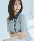 6/18販売予定！入荷連絡受付中☆レース装飾デニムドッキングニットシャツ tocco closet(トッコクローゼット)※柏木由紀さんはグレー着用