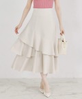 バックレースアップアシメ切り替えティアードフレアスカート 7月28日(火)再販決定☆ tocco closet(トッコクローゼット)