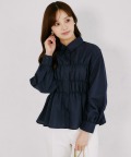 フロントシャーリングペプラムブラウス tocco closet(トッコクローゼット)