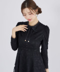 9月下旬販売予定！入荷連絡受付中☆リボン付きリボンレースワンピース《OccasionCollection》