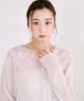 立体フラワーモチーフ装飾レースニットカーディガン tocco closet(トッコクローゼット)※オフィシャルサイト限定