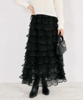 シアープリーツティアードフレアスカート tocco closet(トッコクローゼット)　