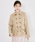 ウエストリボン付きトレンチライクショートコート tocco closet(トッコクローゼット)※オフィシャルサイト限定
