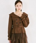 ベルト付きオフショル風トレンチライクトップス tocco closet(トッコクローゼット)※こちらの商品は上下セットアイテムではございません。　
