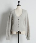 スクープネックシャギーニットカーディガン tocco closet(トッコクローゼット) ※オフィシャルサイト限定 ※セレクトアイテム
