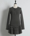メローフリルリブカットミニワンピース tocco closet(トッコクローゼット)※オフィシャルサイト限定 ※セレクトアイテム